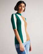 Venuses MIB Striped Knit Fitted Jumper