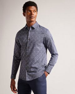 Maccle Long Sleeve Spot Print Shirt