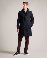 Erolson Funnel Neck Coat With Removable Lining