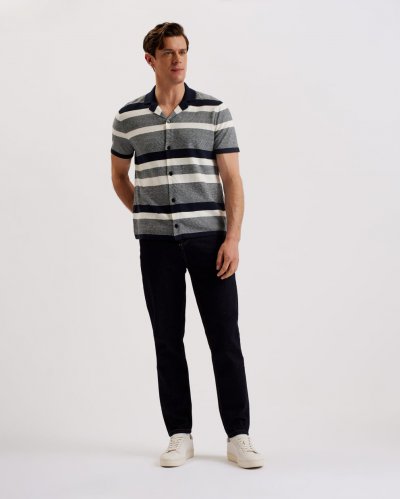 Ako Striped Knit Cotton Cashmere Shirt