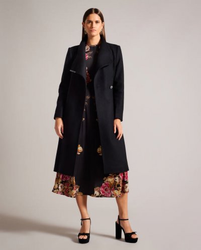 Rose Wool Wrap Coat