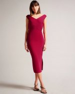 Mikella Crossover Knit Midi Bodycon