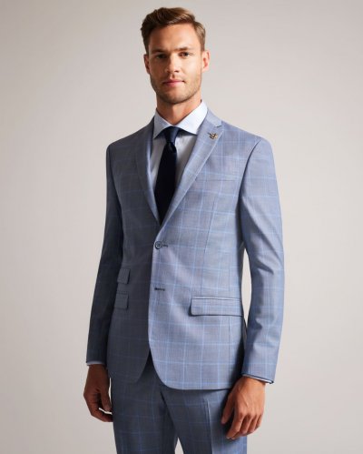 Hernejs Wool Check Suit Jacket