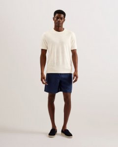 Flinlo Regular Fit Short Sleeve Linen T-Shirt