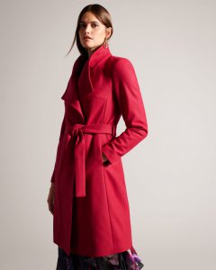 Sandra Midi Wool Wrap Coat