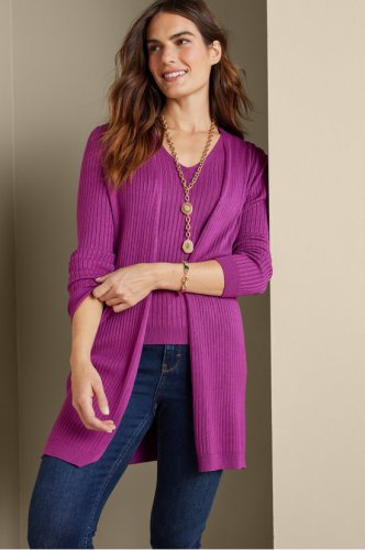 Soft Essential Ribbed Long Cardi