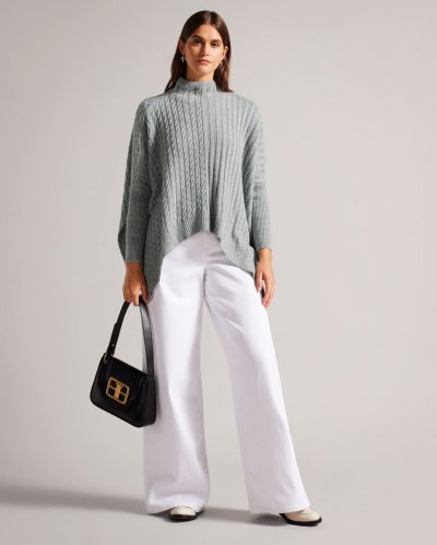 Joilla Funnel Neck Cape Style Jumper