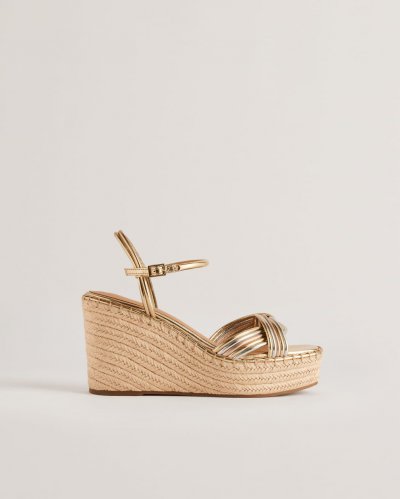 Amaalia Cross Strap Espadrille Wedge Sandals