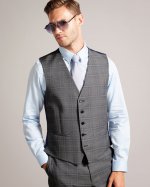 Culborw Wool Check Waistcoat