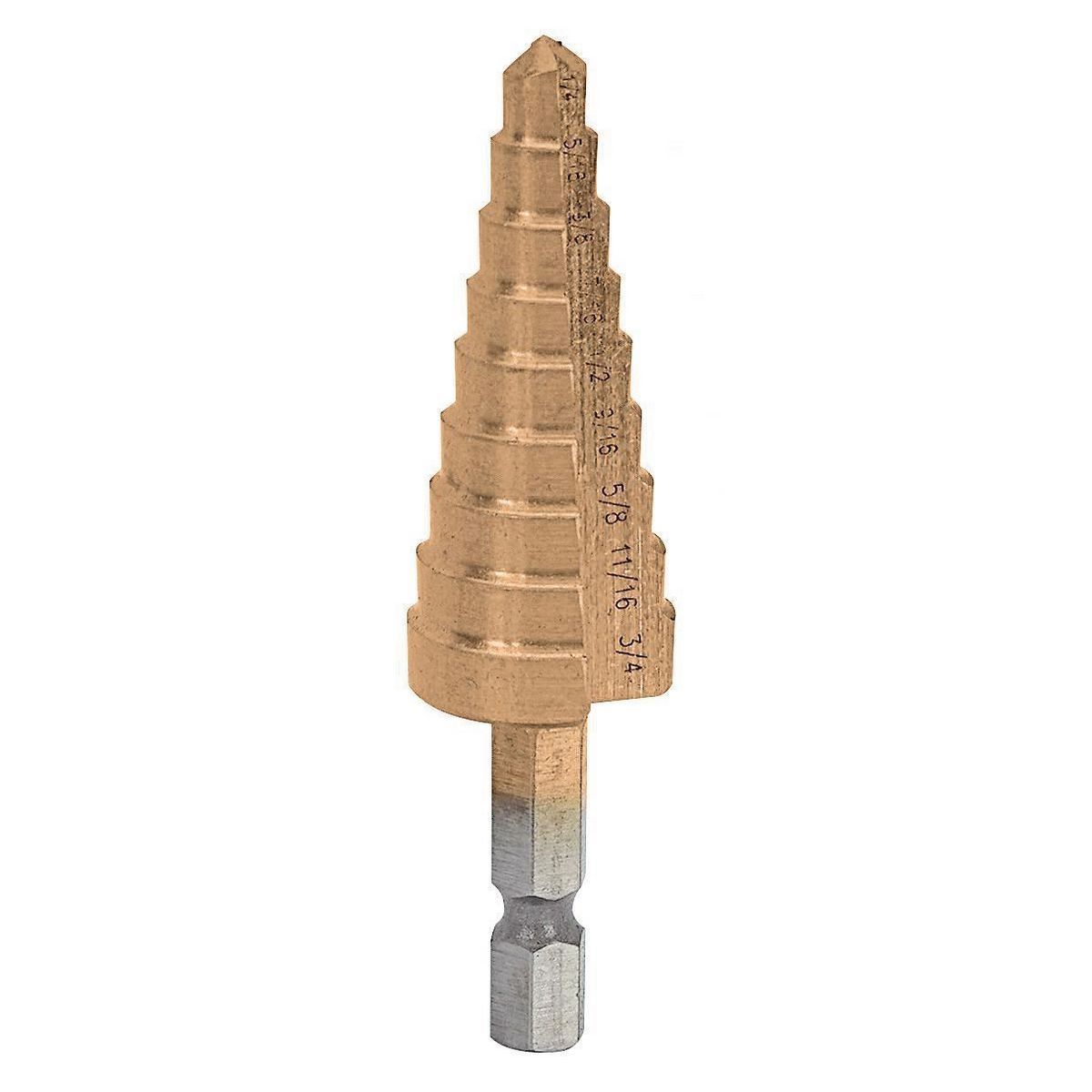 DRILL MASTER 1/4" - 3/4" High Speed Steel Step Drill