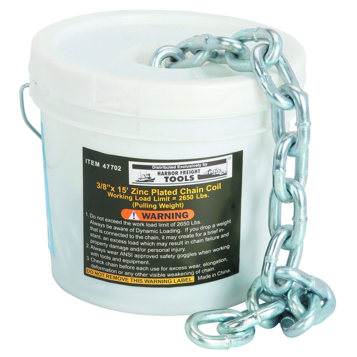 HAUL-MASTER 3/8 in. x 15 ft. Chain Coil