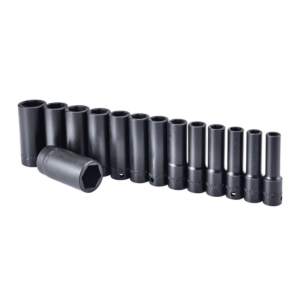 ICON 1/2 in. Drive Metric Professional Deep Impact Socket Set, 14 Piece