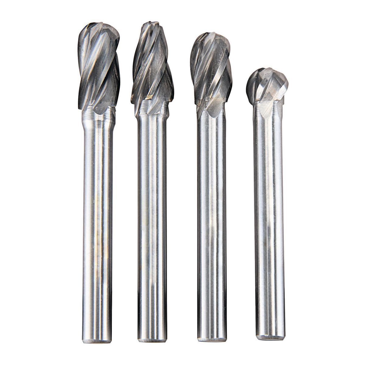 CHIEF 2 in. Aluma-Cut Genuine Solid Carbide Burrs, 4 Piece