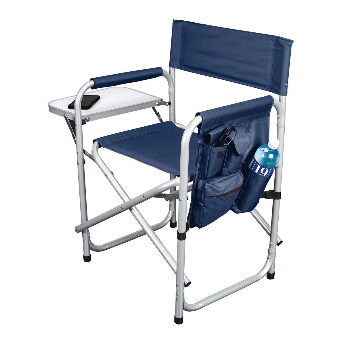 BASS PRO SHOPS Foldable Aluminum Sports Chair, Blue