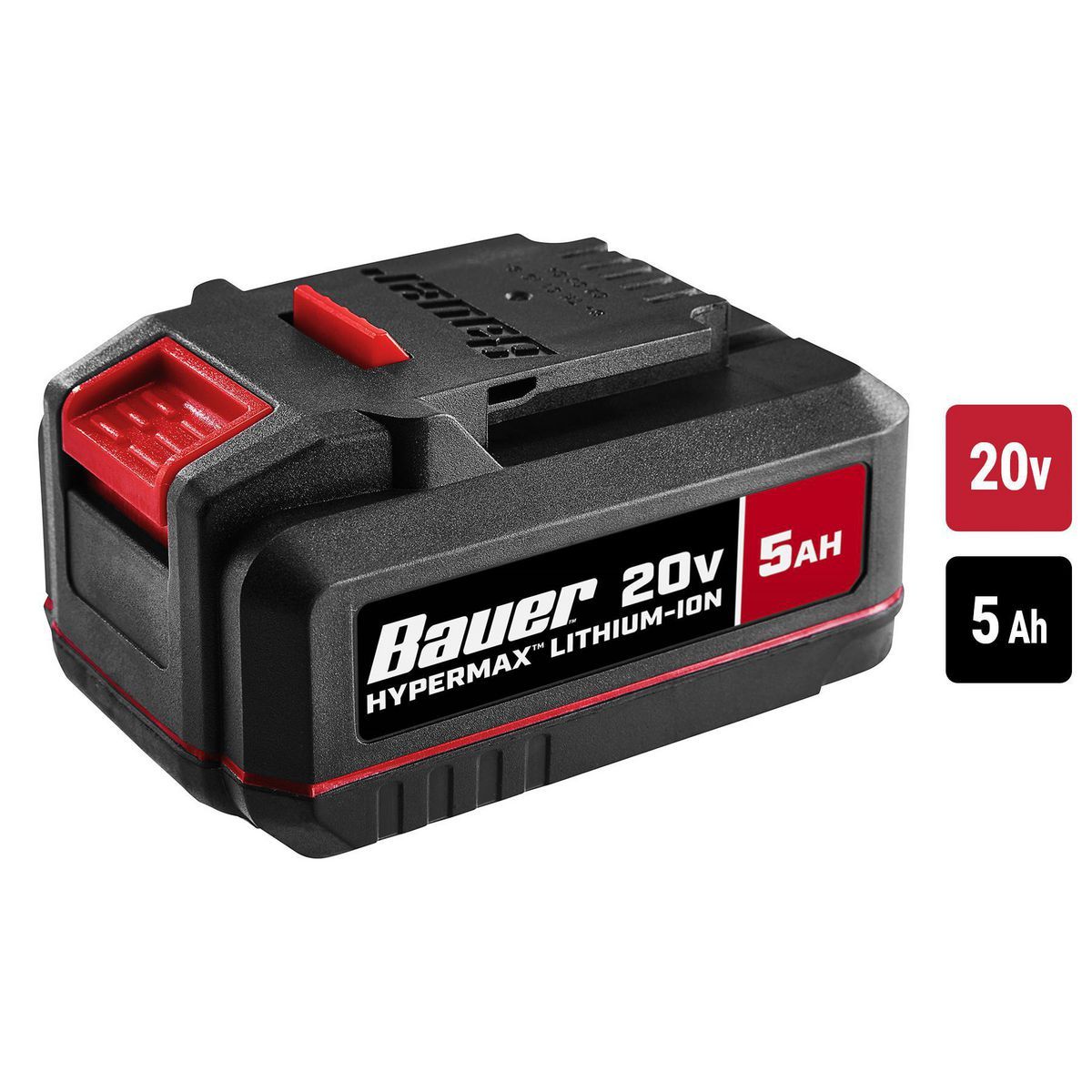 BAUER 20V, 5.0 Ah High-Capacity Lithium-Ion Battery