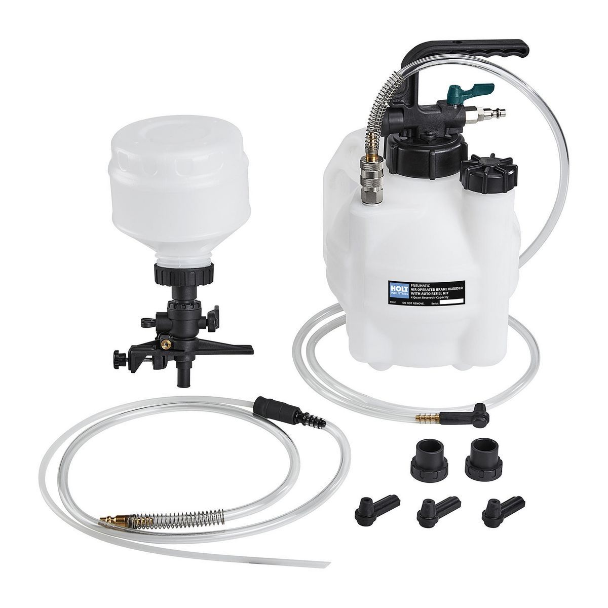 HOLT INDUSTRIES Pneumatic Air Operated Brake Bleeder with Auto-Refill Kit