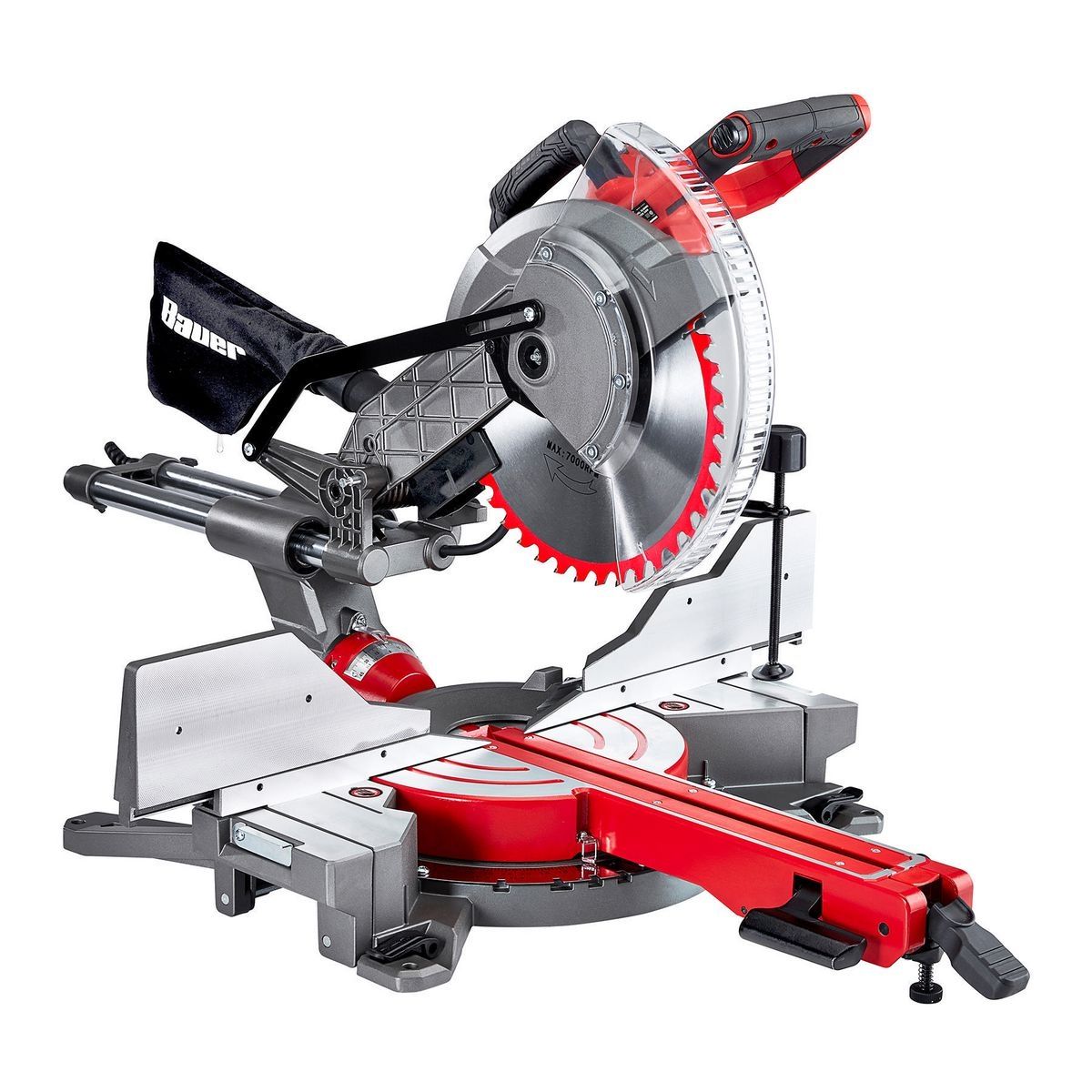 BAUER 12 in. Dual-Bevel Sliding Compound Miter Saw