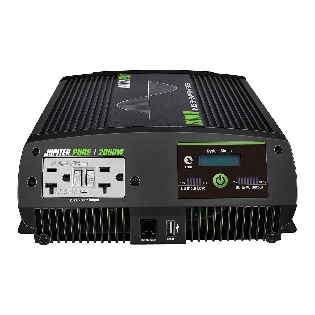 JUPITER PURE 2000 Watt Continuous/4000 Watt Peak Pure Sine Wave Power Inverter