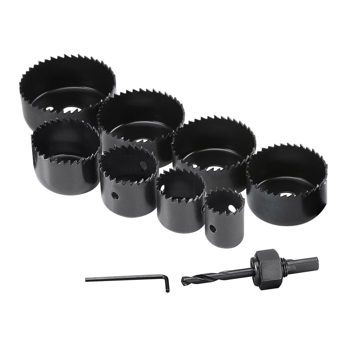 WARRIOR 1 in. - 2-1/2 in. Carbon Steel Hole Saw Set, 10 Pc.