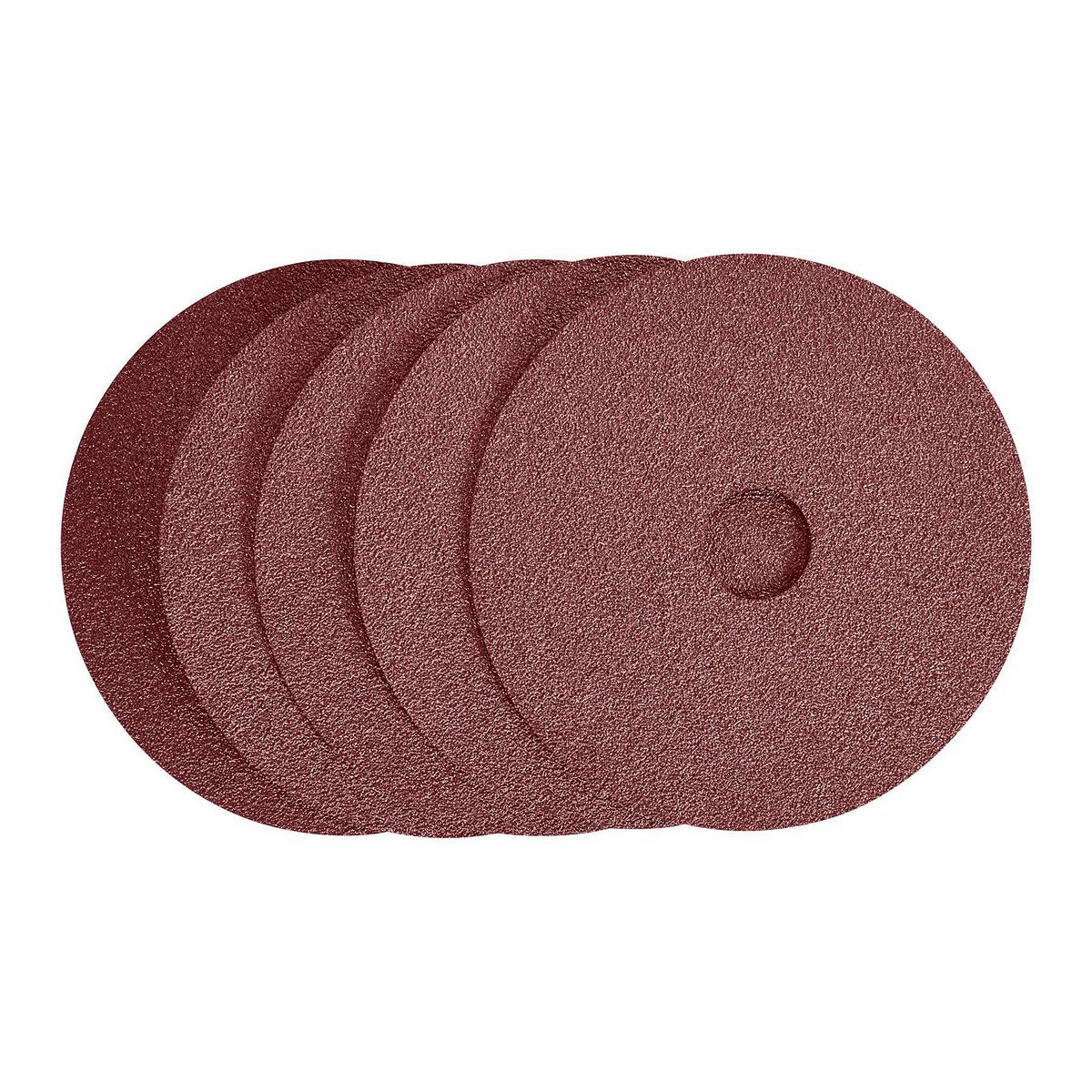 BAUER 4-1/2 in., 80 Grit Fiber Sanding Discs, 5 Pack