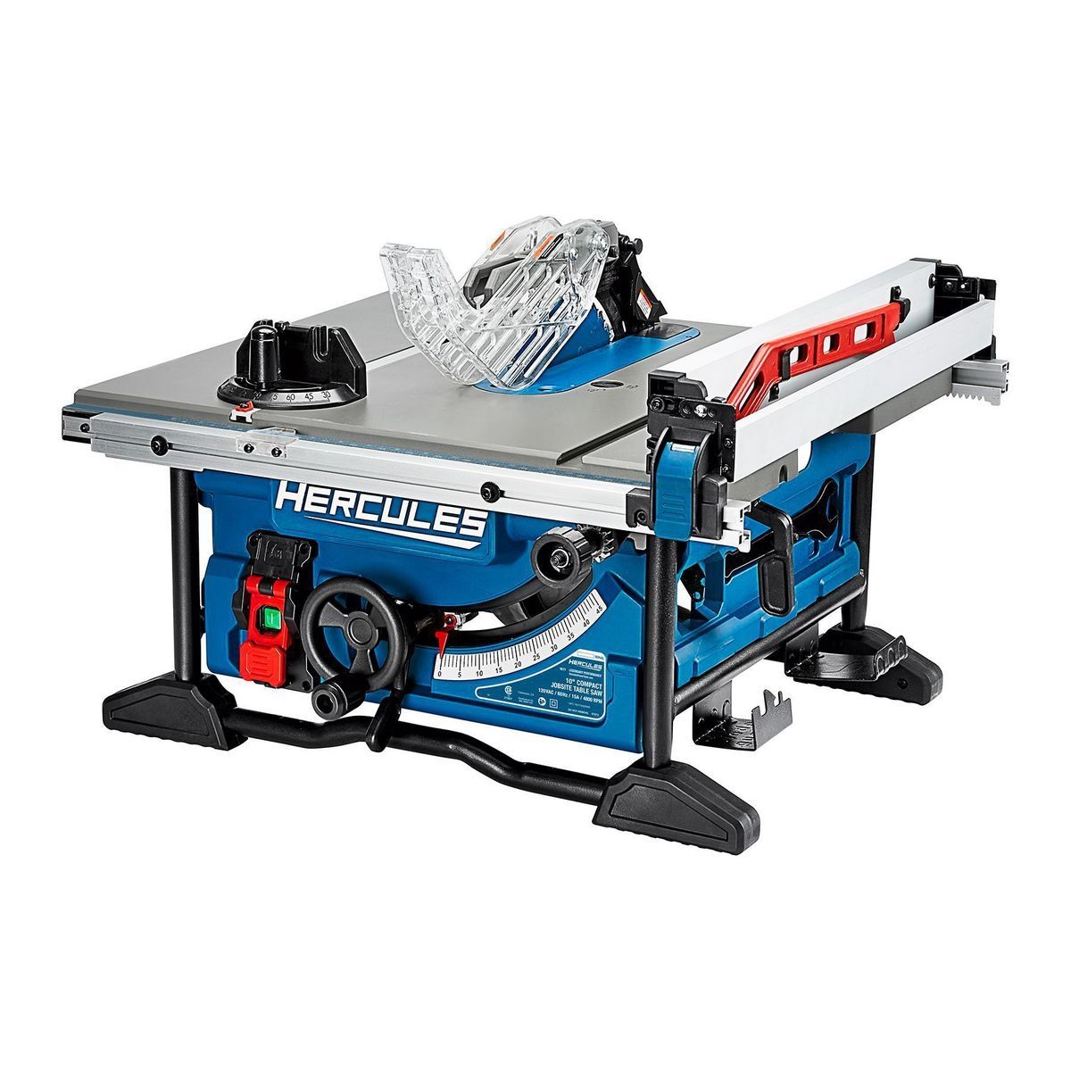 HERCULES 15 Amp , 10 in. Compact Jobsite Table Saw with Rack and Pinion Fence