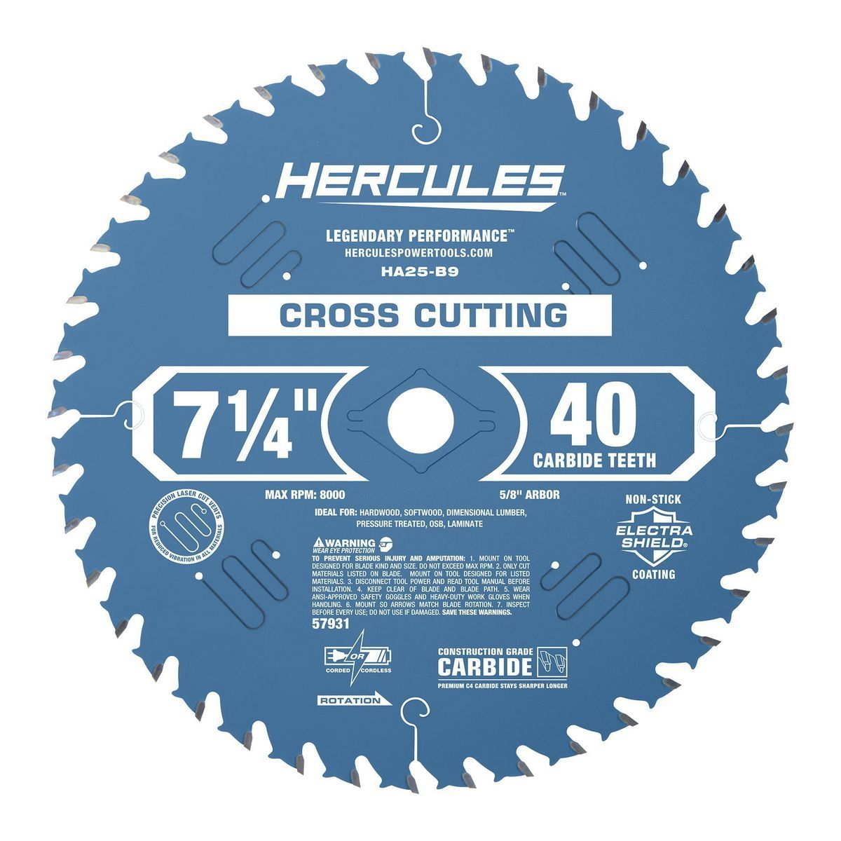 HERCULES 7-1/4 in. , 40T Cross Cutting Circular Saw Blade