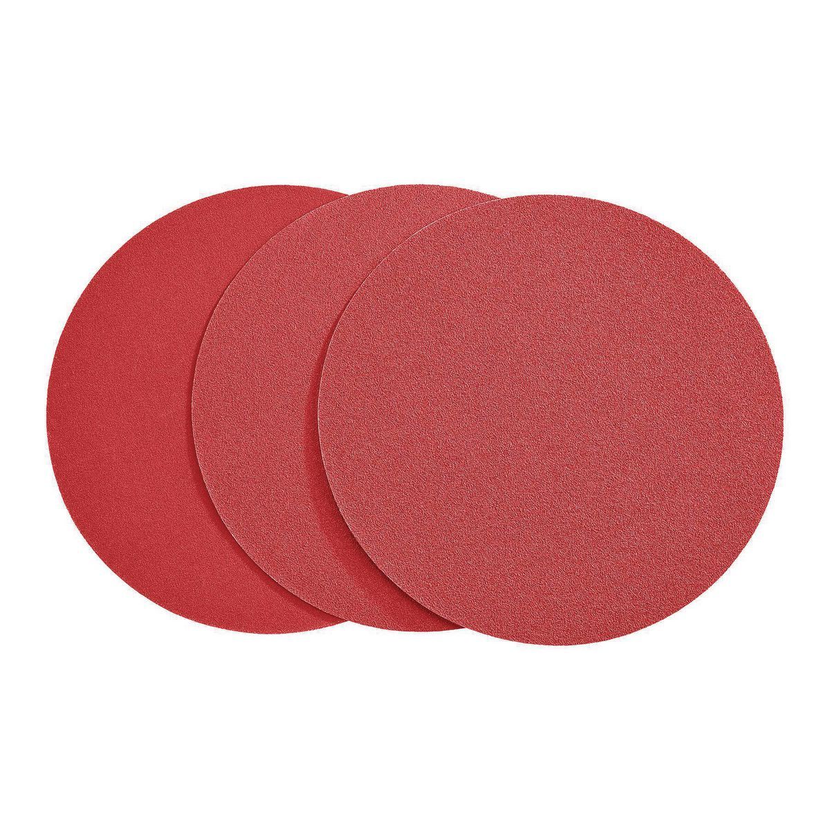 BAUER 12 in. , 60/80/120 Grit Cloth-backed PSA Sanding Discs with Zirconia Alumina Grain, 3 Piece