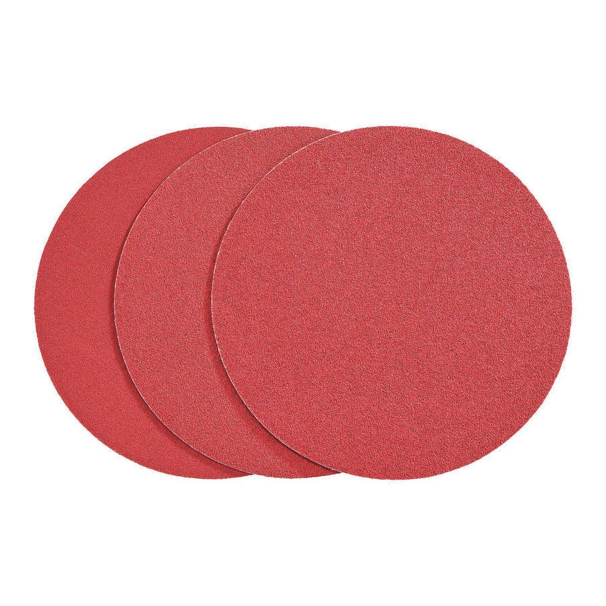 BAUER 9 in. 60/80/120 Grit Cloth-backed PSA Sanding Discs with Zirconia Alumina Grain, 3 Piece