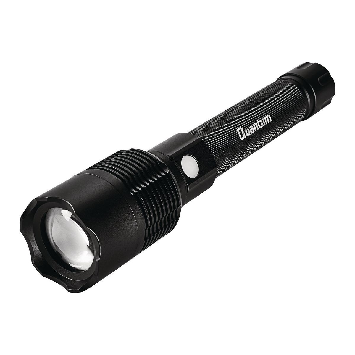 QUANTUM 6000 Lumen Rechargeable Waterproof Twist Focus LED Flashlight with Battery Bank