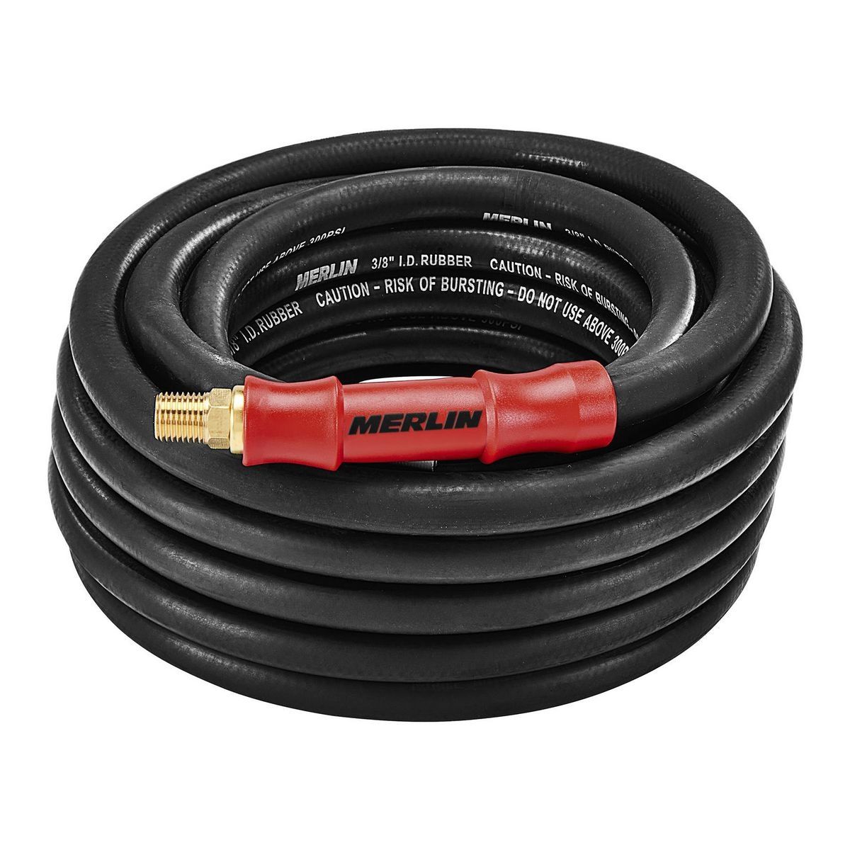 MERLIN 3/8 in. x 25 ft. Rubber Air Hose