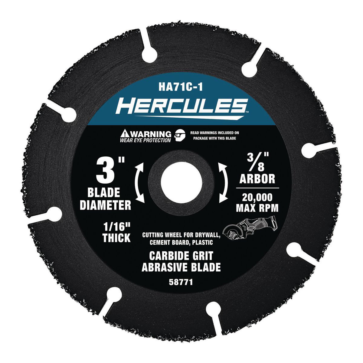 HERCULES 3 in. Carbide Grit Abrasive Blade