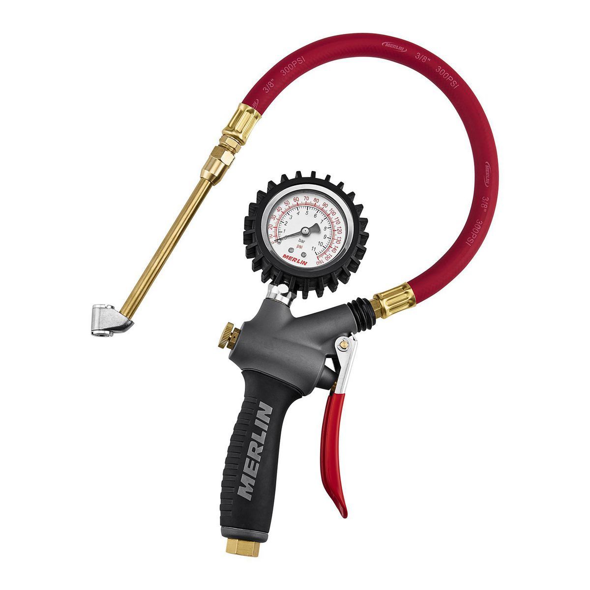 MERLIN Pistol Grip Inflator with Analog Gauge