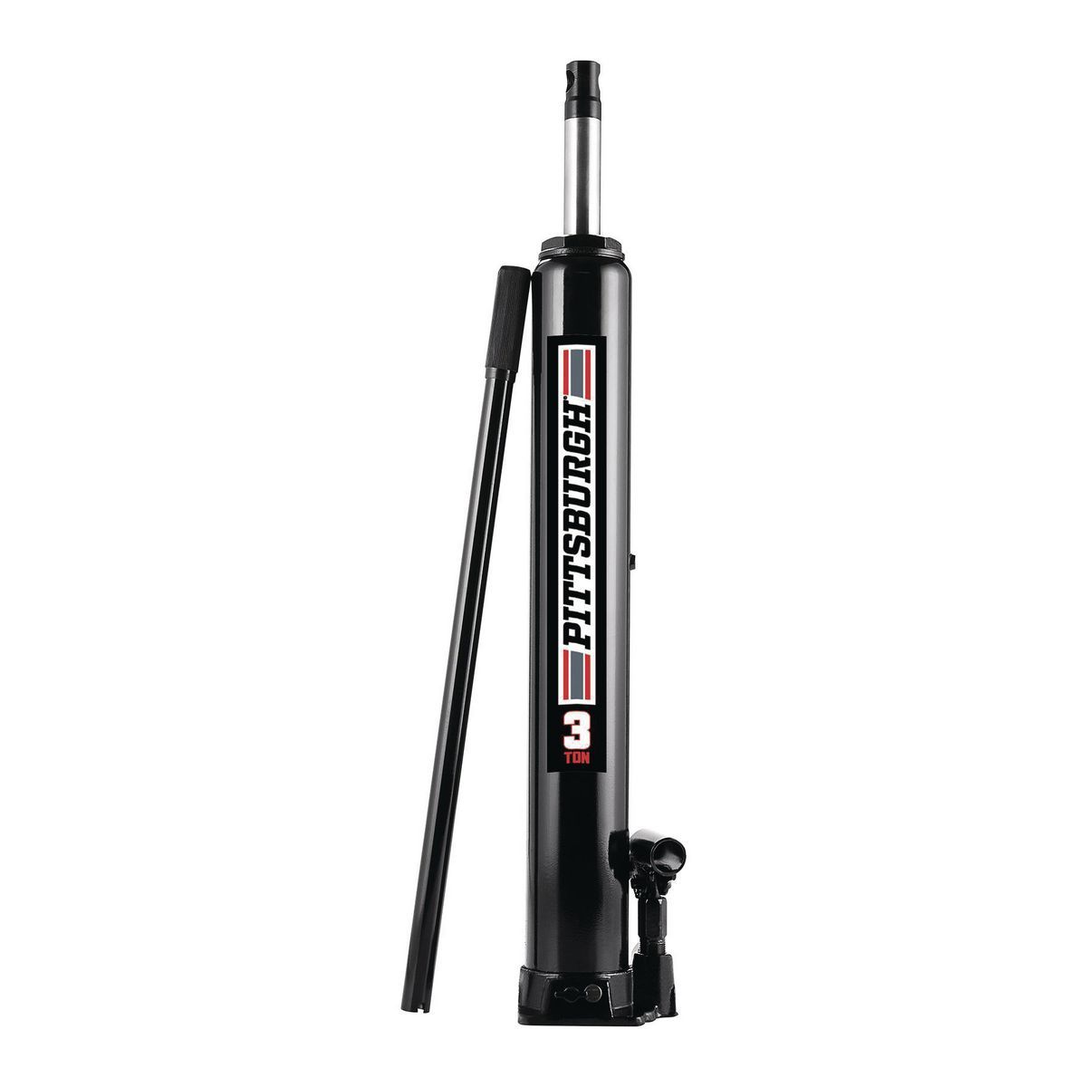 PITTSBURGH 3 Ton Heavy Duty Long Ram Hydraulic Flat Bottom Jack