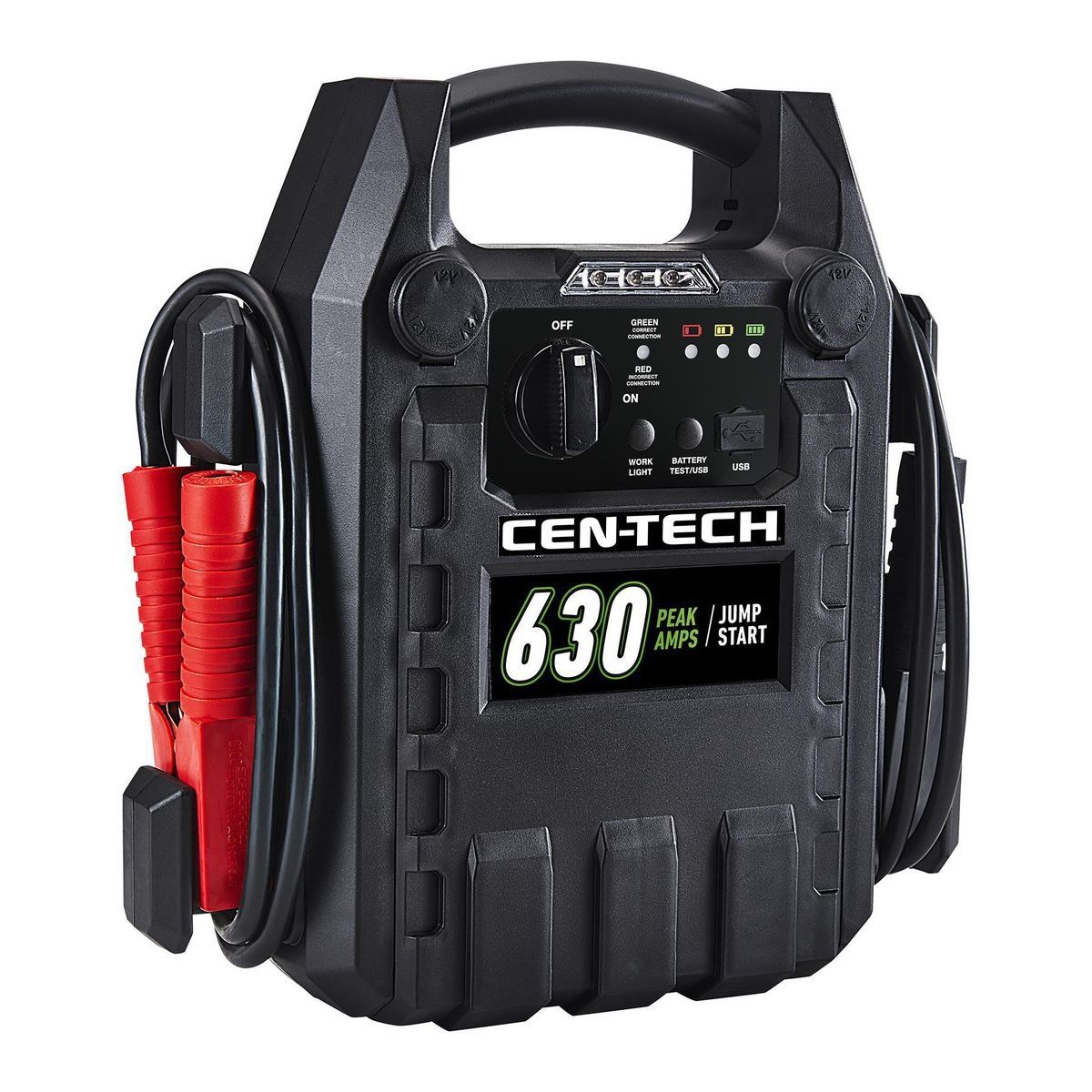 CEN-TECH 630 Peak Amp Portable Jump Starter and Power Pack