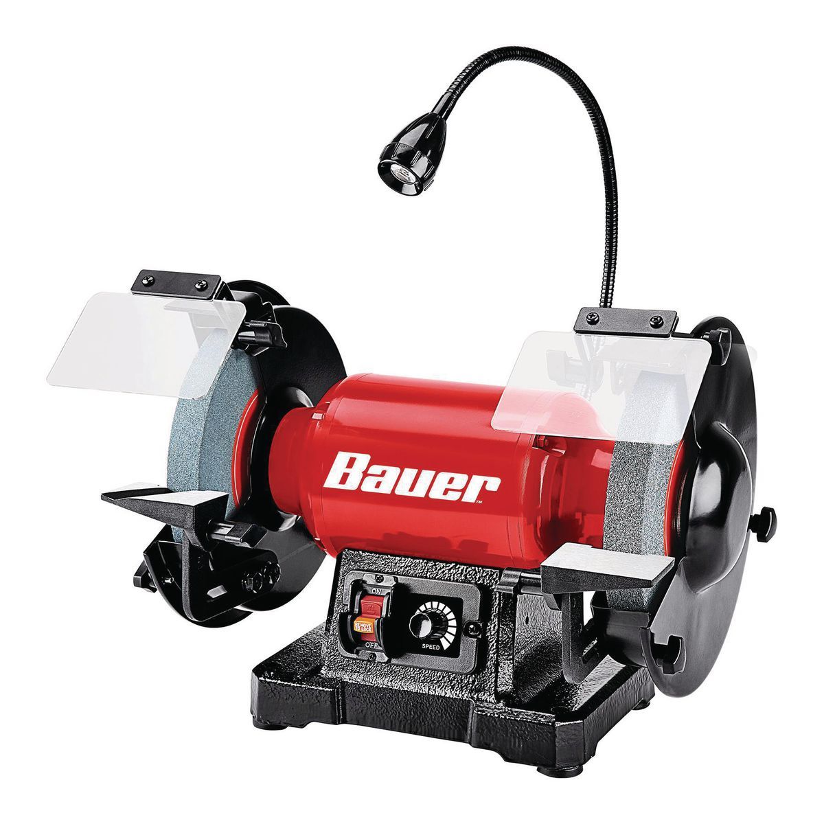 BAUER 8 in. Variable Speed Bench Grinder with LED Work Light