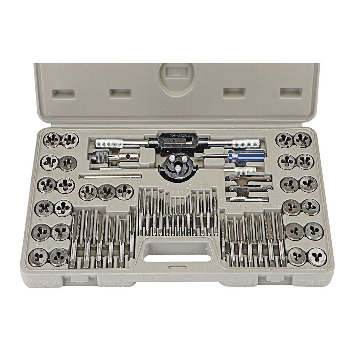 PITTSBURGH SAE & Metric Tap and Die Set, 60 Piece