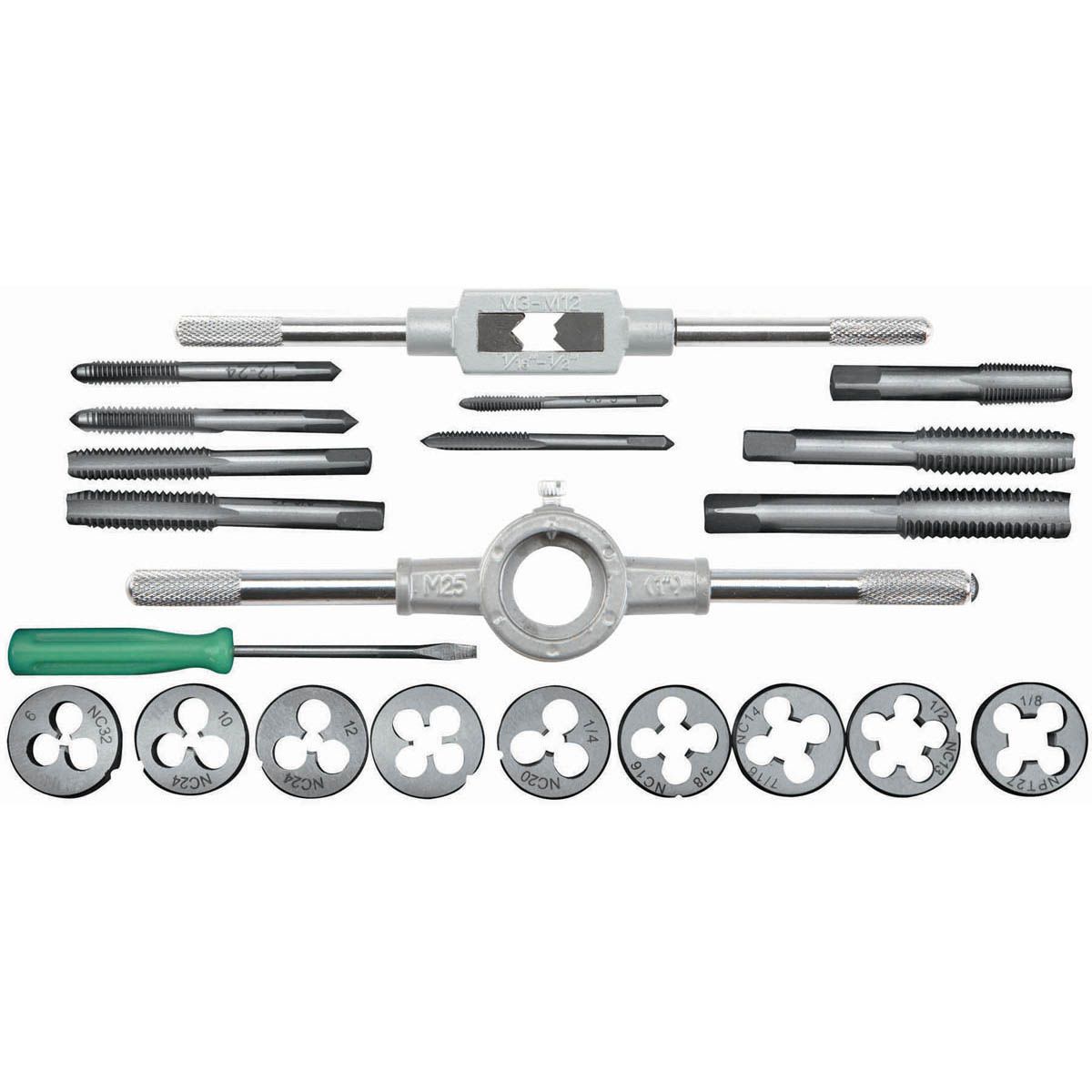 PITTSBURGH Carbon Steel SAE Tap and Die Set, 21 Piece