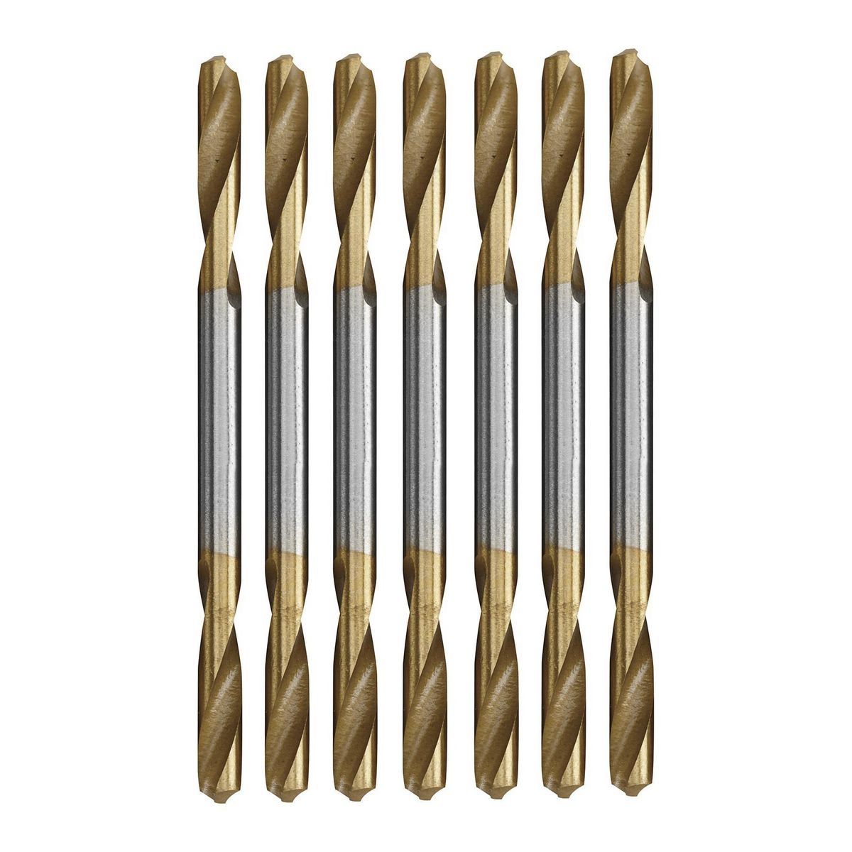 WARRIOR 1/8 in. Titanium High Speed Steel Double-End Drill Bits, 7 Piece