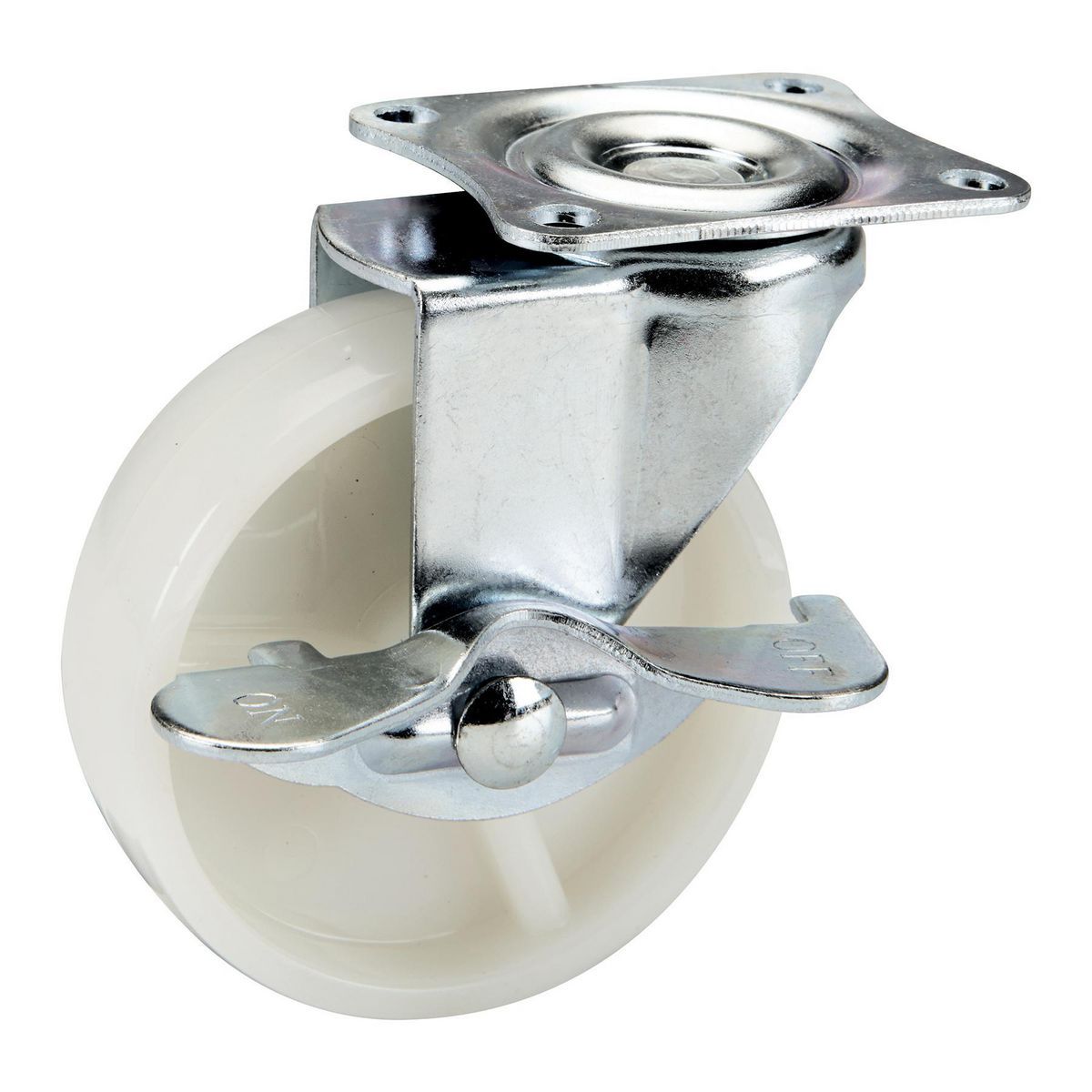 EVERBILT 3 in. Nylon Light Duty Swivel Caster with Brake