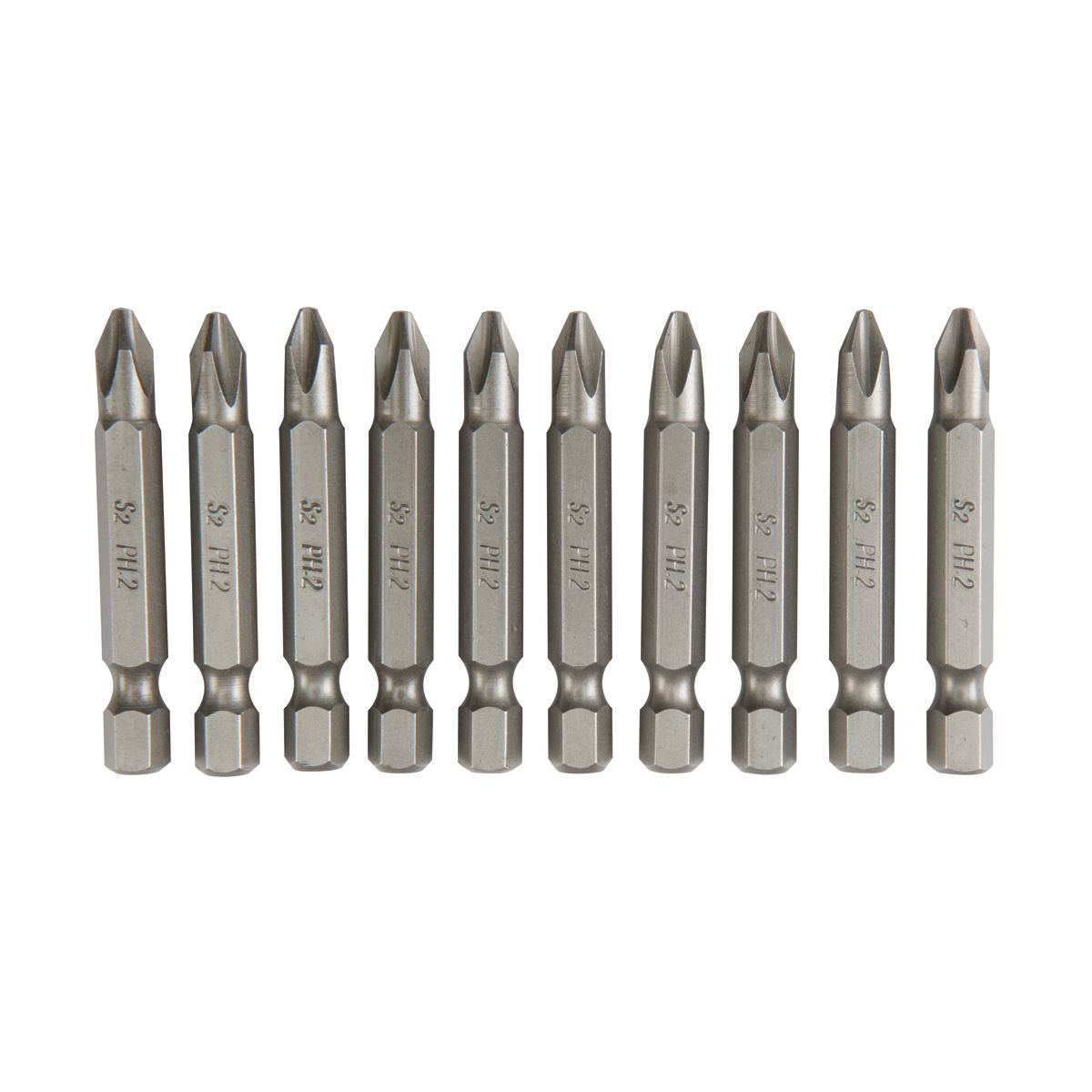 WARRIOR 2 in. PH2 Phillips Insert Bits, 10 Piece