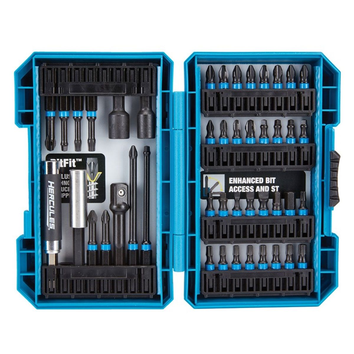 HERCULES Hercules Impact Driver Bit Set, 45 Piece