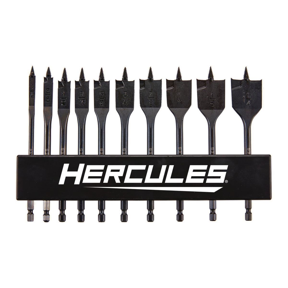 HERCULES Spade Bit Set, 10 Piece