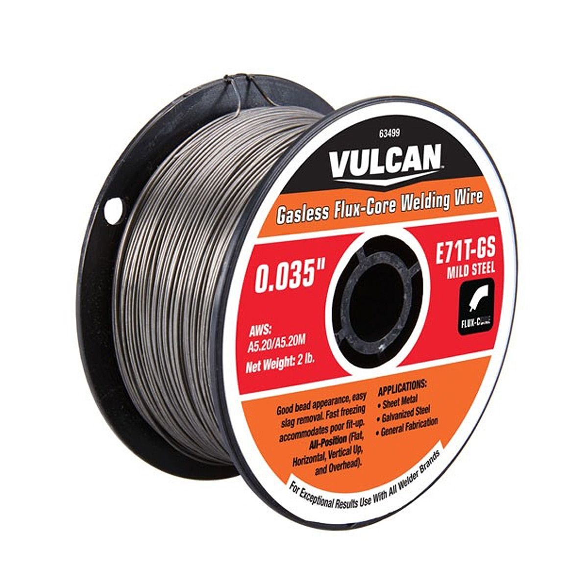 VULCAN 0.035 in. E71T-GS Flux Core Welding Wire, 2 lb. Roll