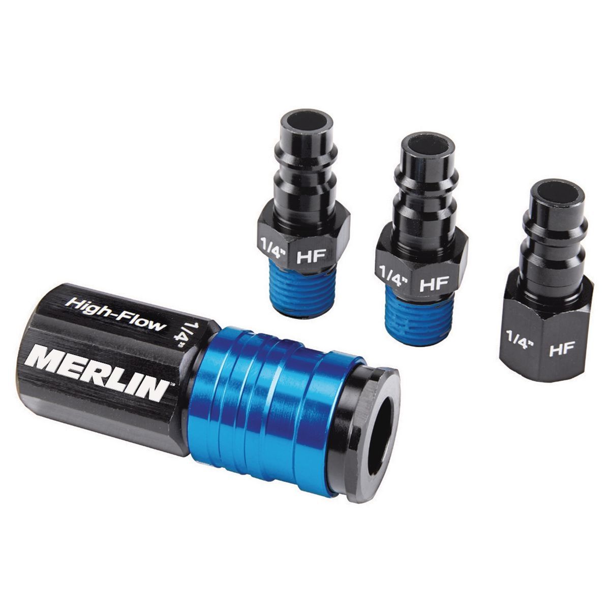 MERLIN Aluminum High Flow Quick Coupler Set, 4 Piece