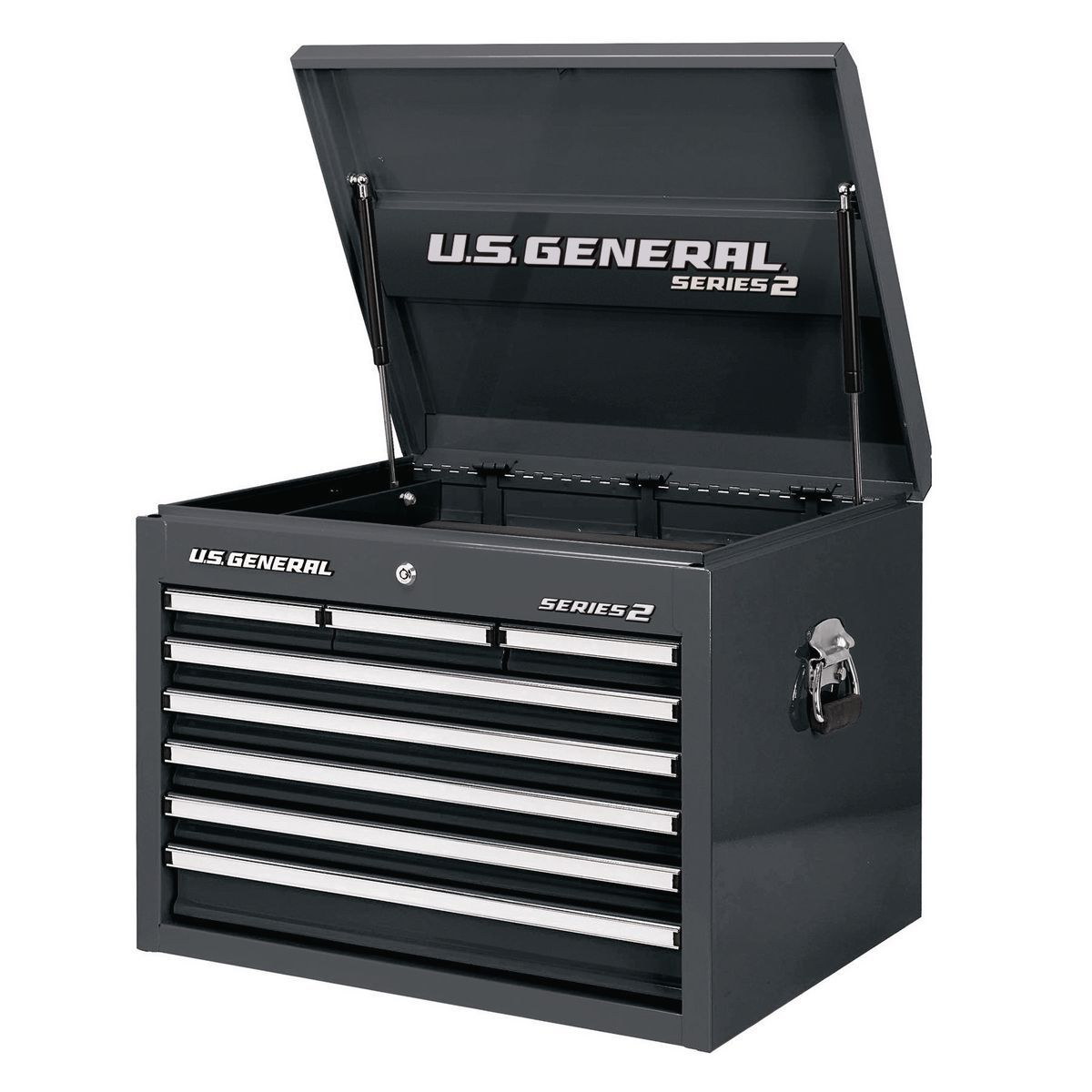 U.S. GENERAL 26 in. Single Bank Top Chest, Black