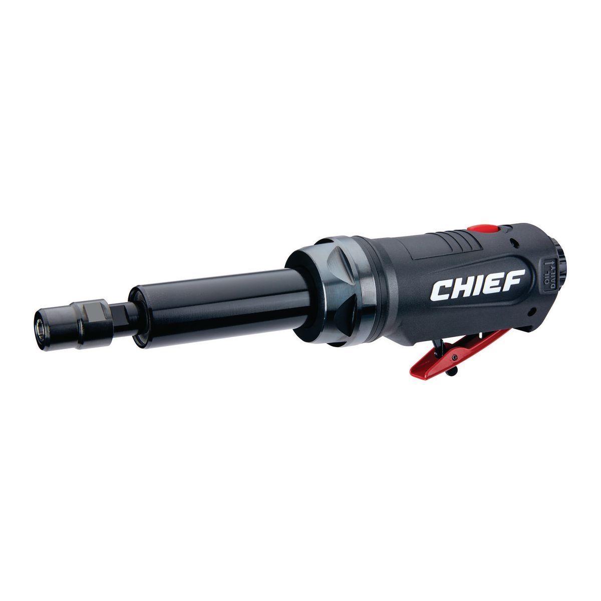 CHIEF Pneumatic 1/4 In. Professional Die Grinder with 4 In. Extension - Click Image to Close