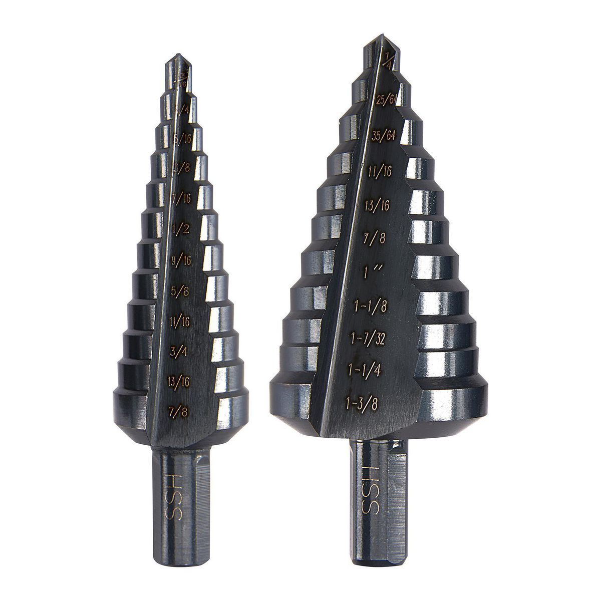 BAUER Black Oxide Step Drill Bit Set, 2 Piece