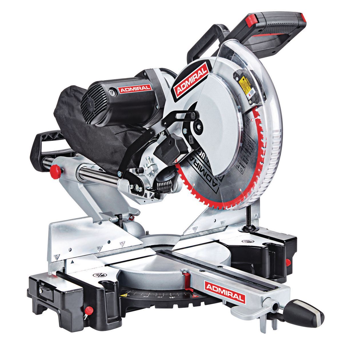 ADMIRAL 12 in. Dual-Bevel Sliding Compound Miter Saw with LED & Laser Guide