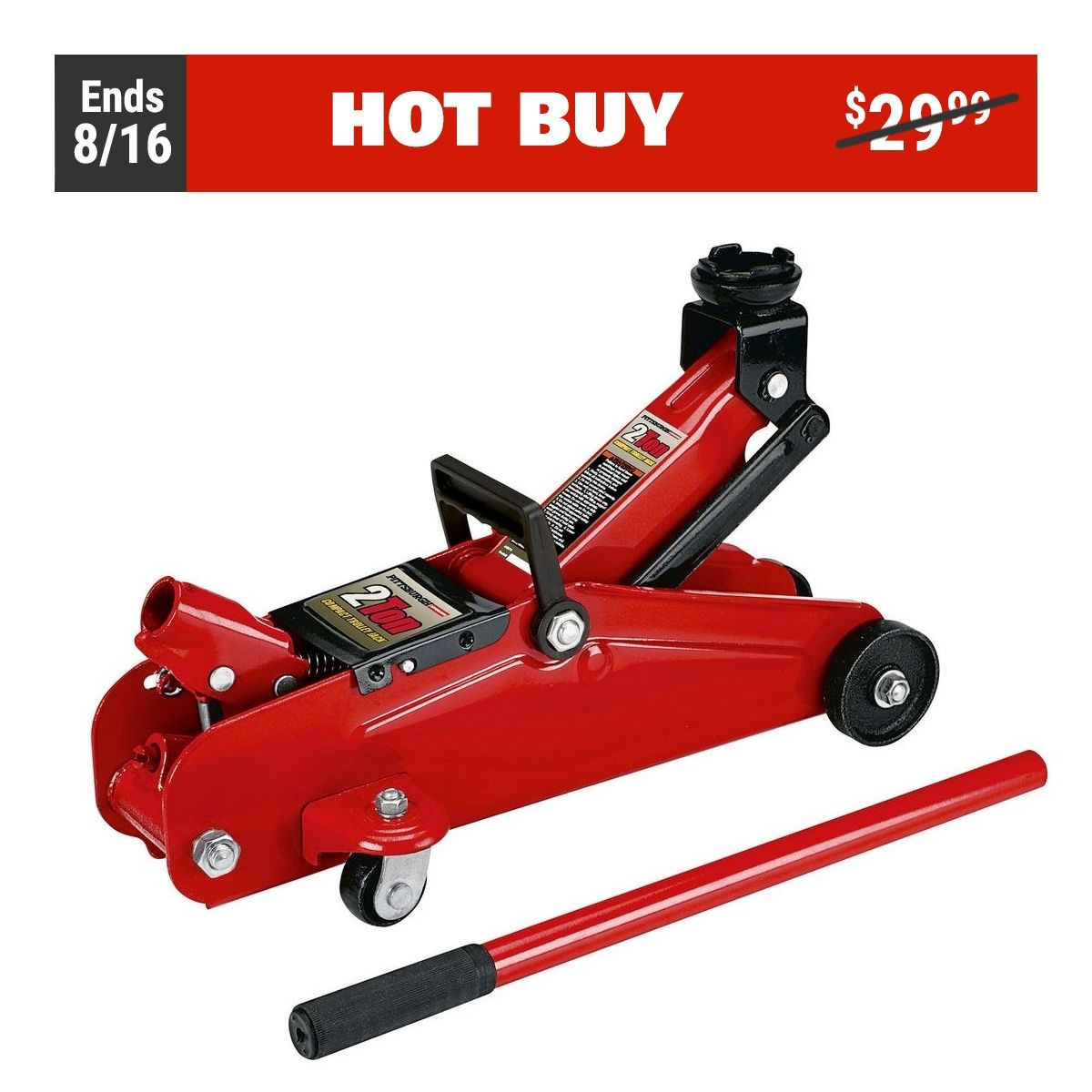 PITTSBURGH AUTOMOTIVE 2 ton Compact Trolley Jack