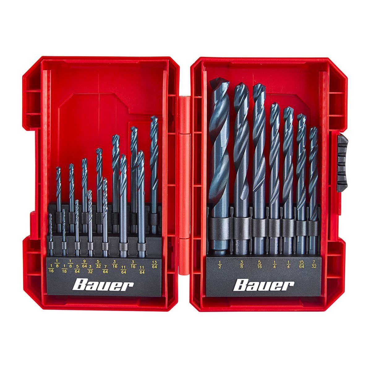 BAUER Black Oxide Drill Bit Set, 21 Piece